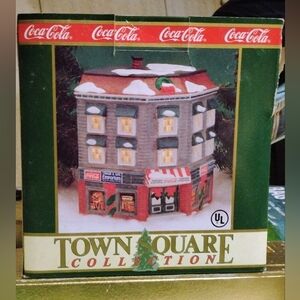Vintage Coca-Cola Town Square Collection Festive Building